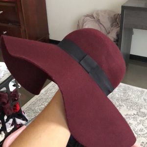 Burgundy Felt Hat